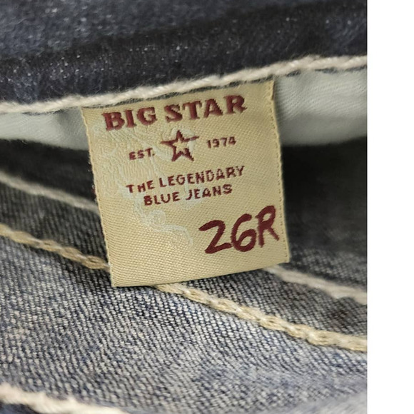 Big Star Distressed Whiskering Livi Bootcut Women's Jeans 26R - Picture 5 of 6